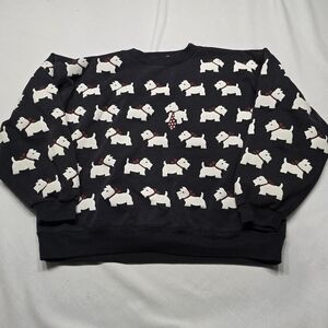 Vintage Scottie Dog All Over Print Double SIded Crewneck Sweatshirt